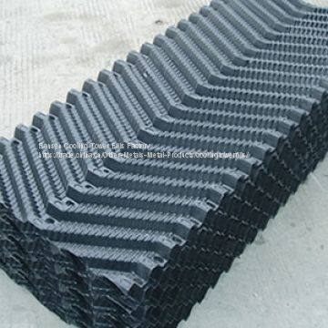 Cross fluted cooling tower fills