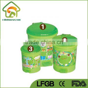 Pig Frog Plastic Foot Pedal Children Trash Can photo-4