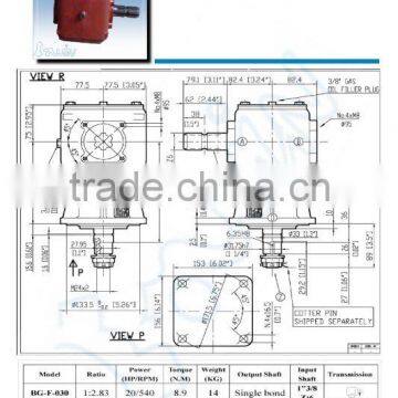 Series Agricultural Gearbox OEM