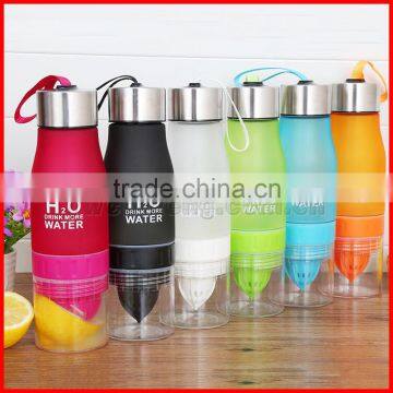 Lemon Cup Water Bottle 650ml Multi Color H2O Drink More Water Drinking Bottle photo-4