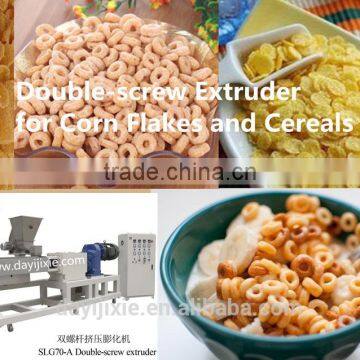 Double-Screw Food Extruder for Puff Snack, Core-filling Snack, Corn Flakes, Cereals with 150~350kg/h