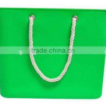 Silicone Beach Handbag With Cotton Rope Handle&Silicone Beach Style Handbag&silicone Beach Bag photo-2