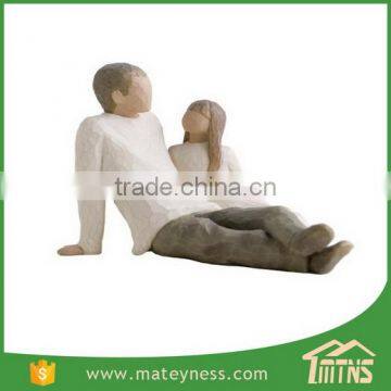 Handmade Painted Decorative Poly Resin Willow Tree Figurines photo-2