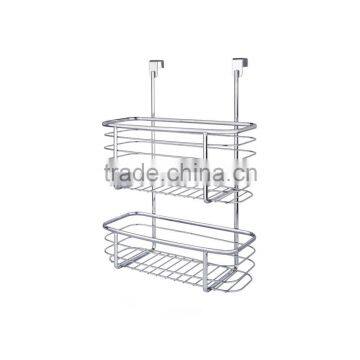 Double Layer Iron Wire Kitchen Cabinet Door Storage Basket photo-3