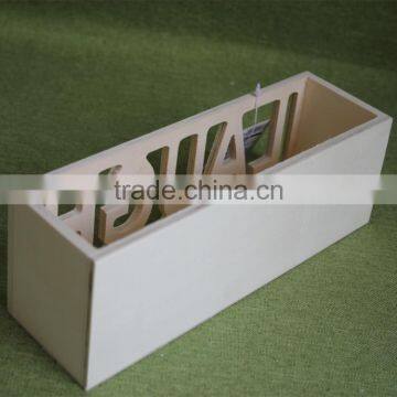 Cheapest Customized Small Plywood Decorative Storage Box With Laser Letter photo-2