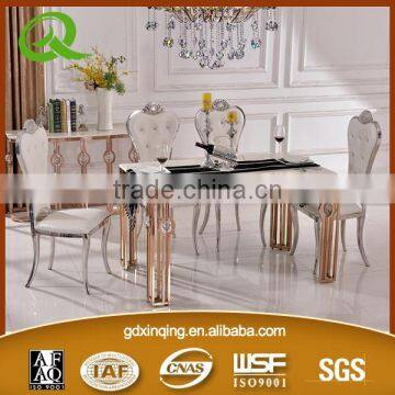 TH365 Home Furniture Tempered Glass Top Italian Dining Table photo-2
