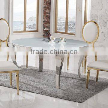 TH306-1 Round Stainless Steel Table Modern Dining Room Furniture photo-2