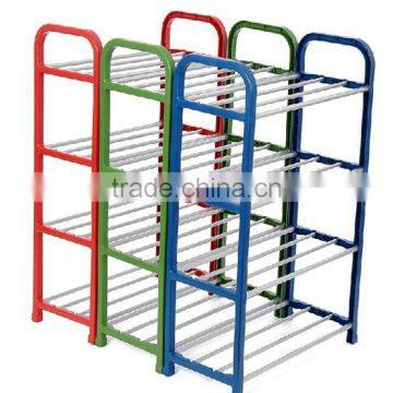 N282 Shoe Storage Cabinet Plastic + Metal Shoe Rack photo-2
