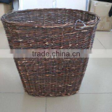 oval wickerrubbish basket