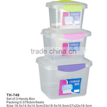 Set of 3pcs plastic handy tool box