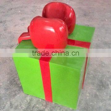 Outdoor FRP strong gift-box decoration