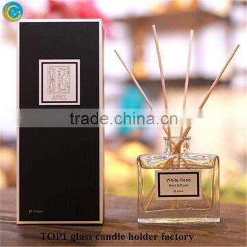 candle holders wooden Empty Round Glass Fragrance Diffuser Bottles