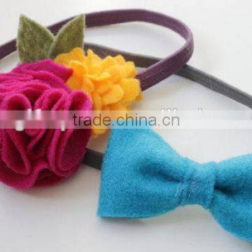 on alibaba express hot sale new products handmade eco friendly fabric decoration felt small colored rubber band made in china