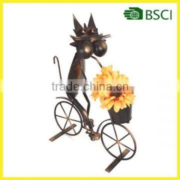 lovely garden decoration handmade wroght iron bicycle planter