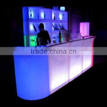 Newly design and beautiful led colforful lighting salon reception bar counter