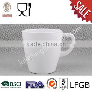 one handle white Melamine cup for tableware