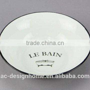 ROUND ENAMEL IRON BOWL