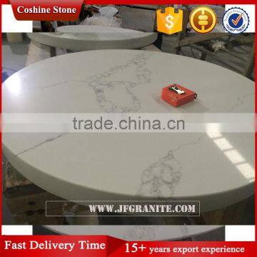 Coshine Round White Quartz Stone Dining Table Top photo-3