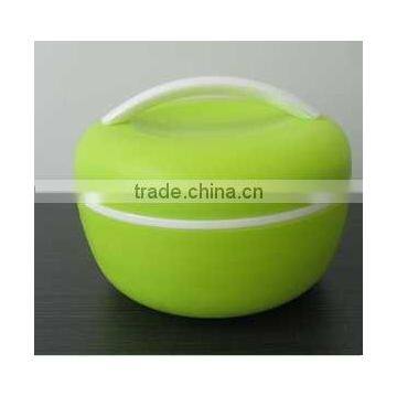 apple shape plastic lunch box with double deck