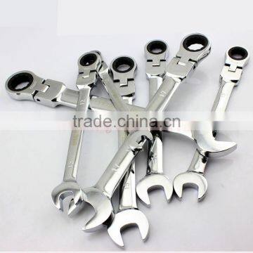 FLEXIBLE HEAD Ratchet Wrench Set Combination Spanner Kit Open Ended and Ratchet Ring Great Double Ended Combi Spanners photo-5