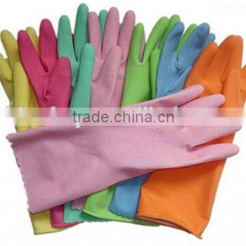 Hot Sale Pink Rubber Latex Household Gloves photo-4