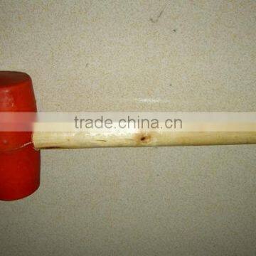 White Colored Rubber Mallet Hammer With Wooden Handle photo-4