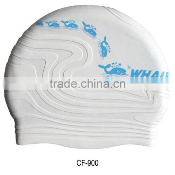 Lycra swimming cap with 100% silicone Sculptural cap(CAP-900)