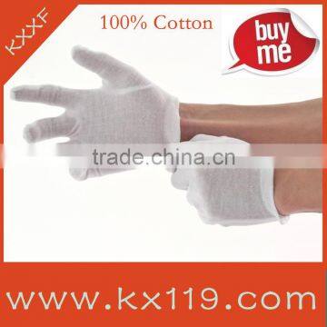 100% High quality white cotton gloves