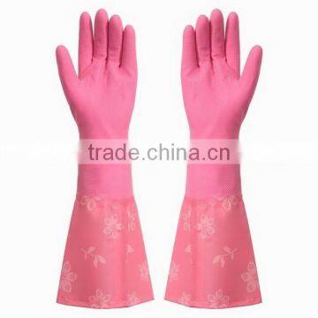 Glam Print Extra Long Cleaning Gloves Dishwashing Household Womens