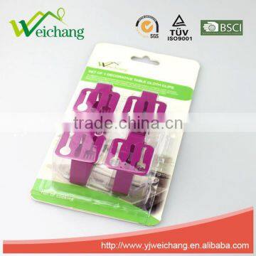 WCTS02M 4 Pcs Stainless Steel Colorful Table Cloth Clip Set Promotional Free Sample Table Clip photo-3