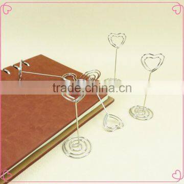 Novely sweett heart shape metal wire money clips