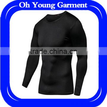 High quality fitness mens Gym sports muscle bodybuilding skin tight T-shirt