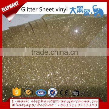Easy weeding glitter iron-on heat transfer vinyl sheets for fabric