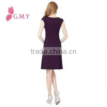 Ornamental V-neck Exquisite Flirty Elegant Kness Length Cocktail Dress photo-2
