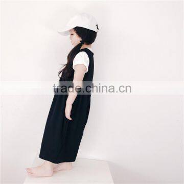 2017 Children Girls Pants Kids Summer Solid Color Wide Leg Pants 1-7 Years photo-4