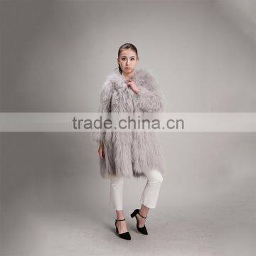 Myfur Light Gray Beauty Women Real Raccoon Fur Jacket Plus Size photo-2
