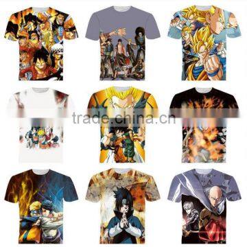 Unisex all kinds of short sleeve 3D cosplay t shirt M-2XL