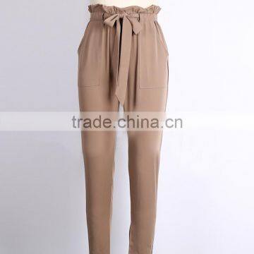 Fancy Long Lenght High Waist Women Flared Trousers photo-5