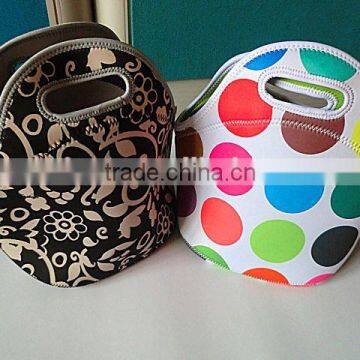 GR-W0115 wholesale neoprene lunch bag with different printing