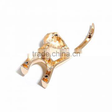 Zinc Based Alloy Purse Accessories Gold Plated 10.8cm(4 2/8") x 4.2cm(1 5/8"), 1 Piece photo-2