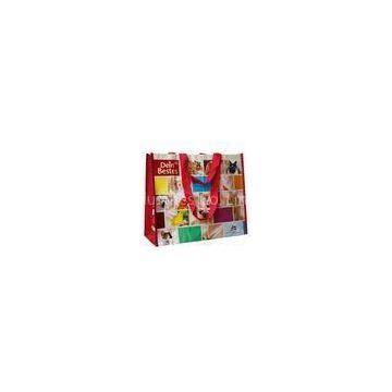 Colorful RPET Shopping Bags, Gloss / Matt Wrinkle Varnish Recycled Bag