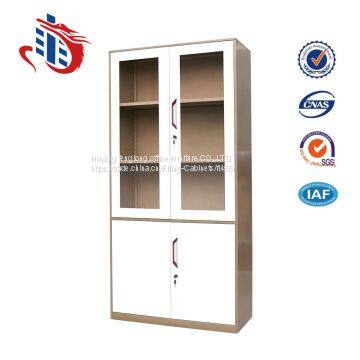 Modern Office 4 Glass Swing Door Metal File Cabinets photo-2