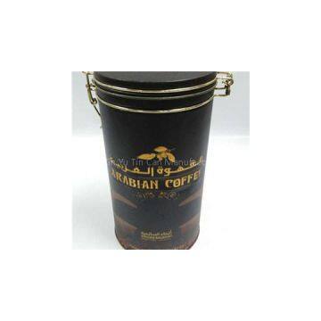 Airtight Round Coffee Tin Can