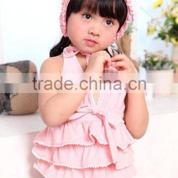 2015 new arrival baby pink swimsuits fashion swimsuits for girls