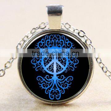 XP-TGN-LT-145 Factory Price Diy Image Family Life Tree Pendant Glass Cabochon Necklace For Ladies photo-2