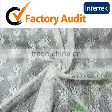 100%white 41gsm nylon lace textile