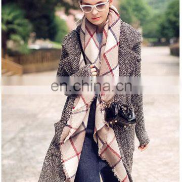 2016 Autumn And Winter Scarf Ladies Acrylic Plaid Scarf