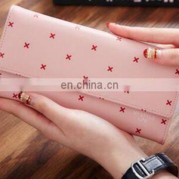 Cross pattern Cute Long Wallets Ladies Clutch Bags Printing Hasp Women Wallet Purse Card Holder portefeuille femme