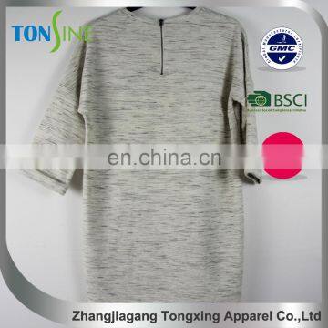 Women' s Three Quarter Sleeve Blouse With Zipper photo-3