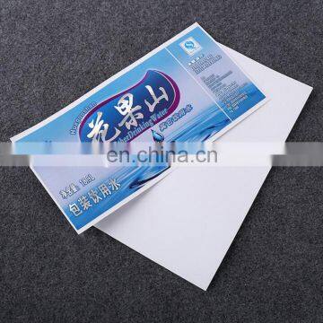 China Factory Wholesale Die Cut Heat Resistant Paper Sticker for Mineral Water Bottle Label photo-2
